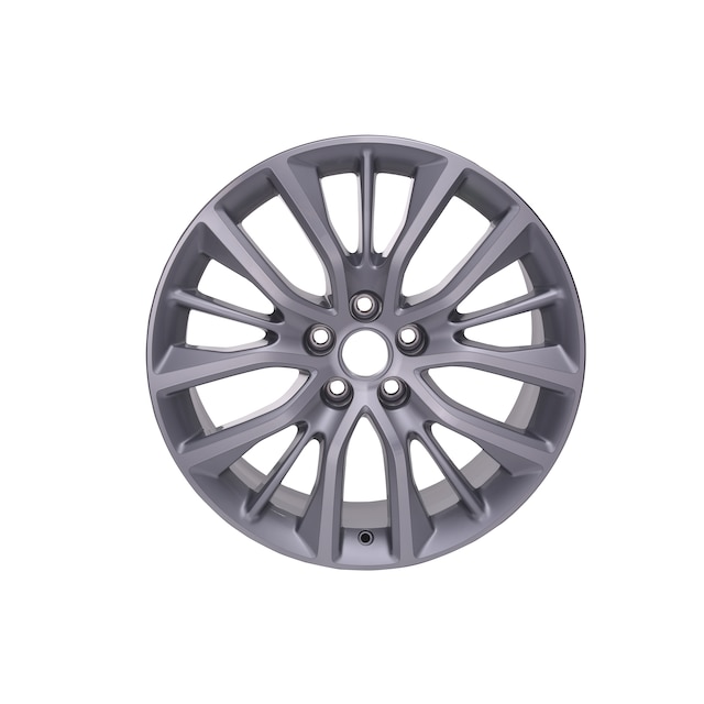19x8-Inch Aluminum 5-Split-Spoke Front Wheel in Machined Face Ultra Bright Finish