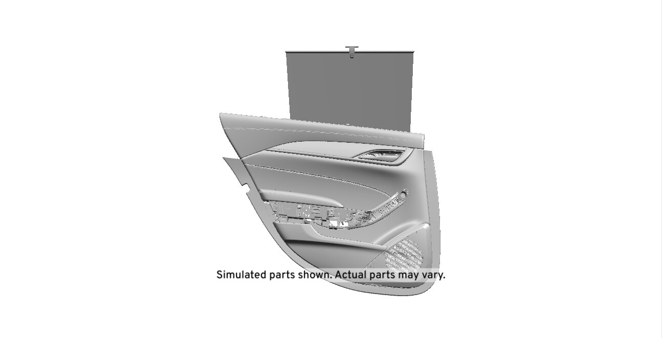 GM Genuine Parts Jet Black Rear Driver Side Door Trim