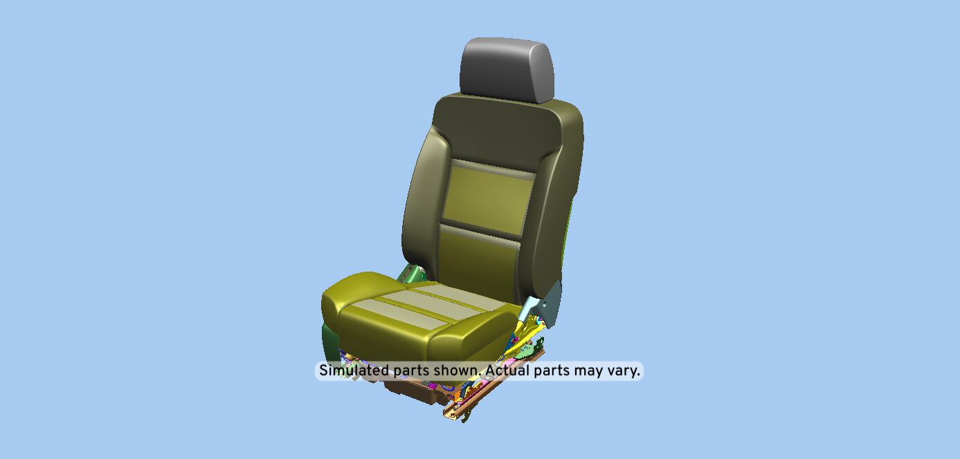 GM Genuine Parts Dark Ash Gray Passenger Seat