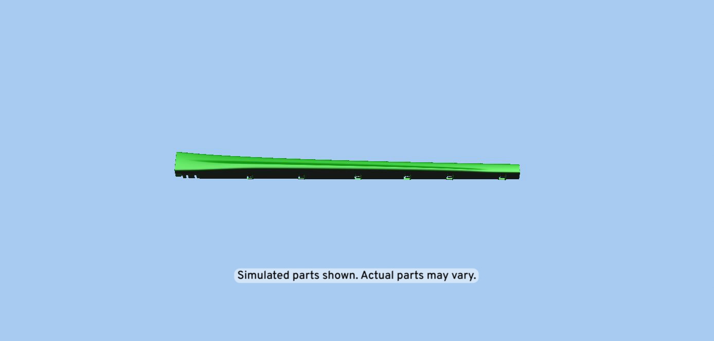 GM Genuine Parts Primed Passenger Side Rocker Panel Molding