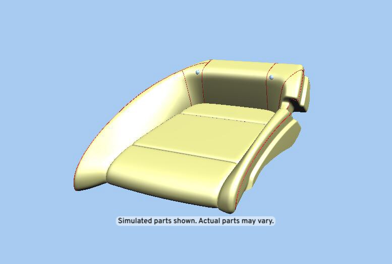 GM Genuine Parts Jet Black Rear Passenger Side Seat Cushion Cover