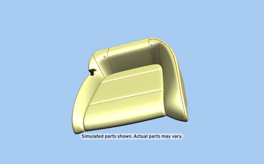 GM Genuine Parts Saffron Rear Driver Side Seat Cushion Cover