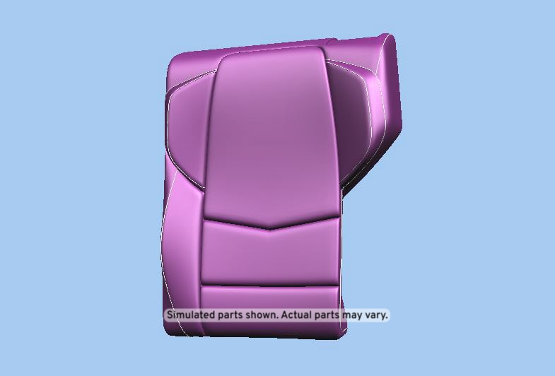 GM Genuine Parts Black Rear Driver Side Seat Back Cover