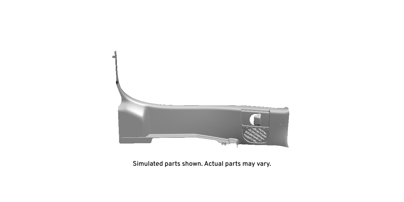 GM Genuine Parts Jet Black Passenger Side Body Lock Pillar Garnish Molding