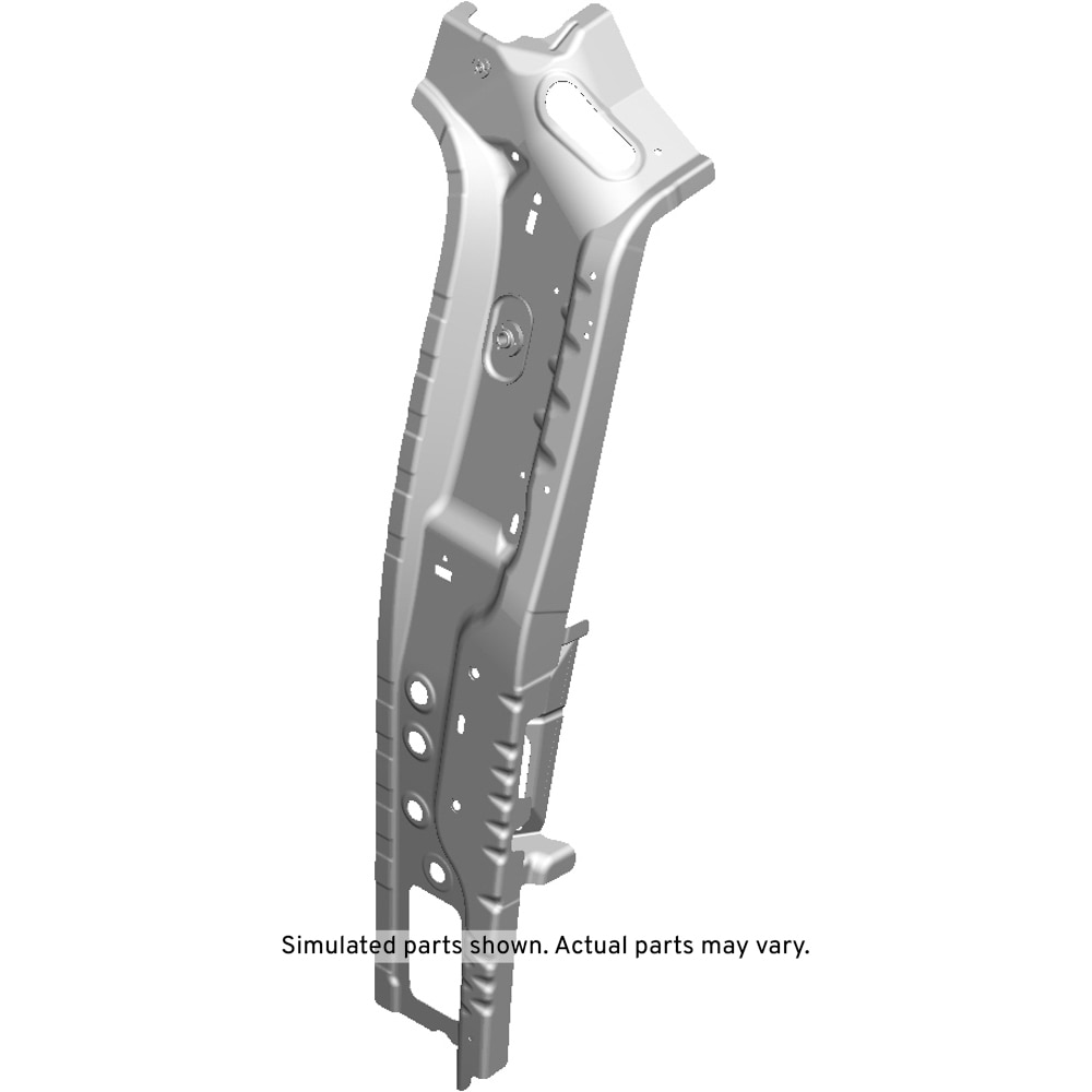 GM Genuine Parts Driver Side Inner Lock Pillar Panel with Extension, Plate, and Nuts