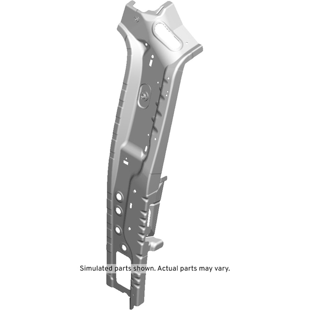 GM Genuine Parts Driver Side Inner Lock Pillar Panel with Extension, Plate, and Nuts