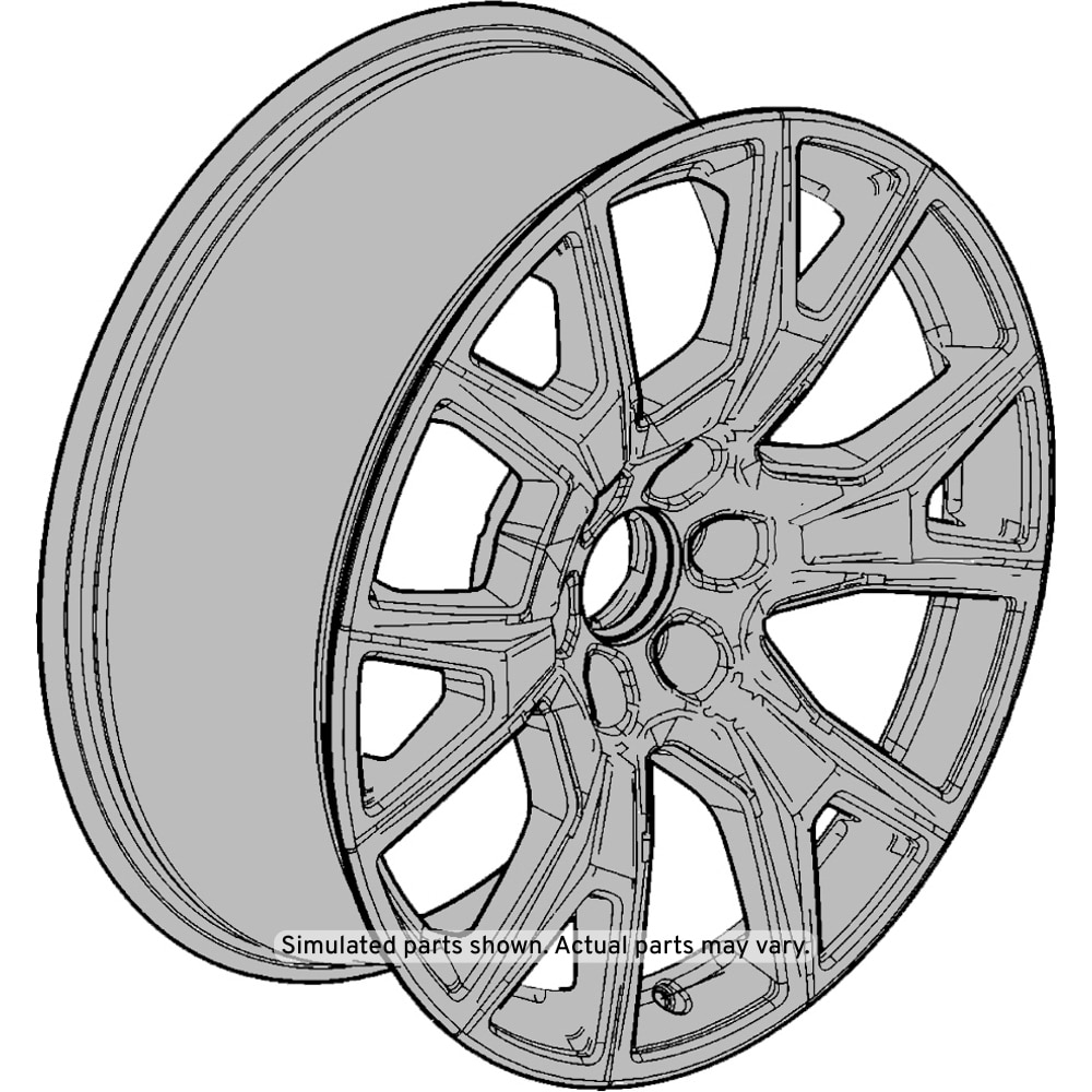 あや925 GM Genuine Parts Argent Metallic 20x9.0in Aluminum Front and