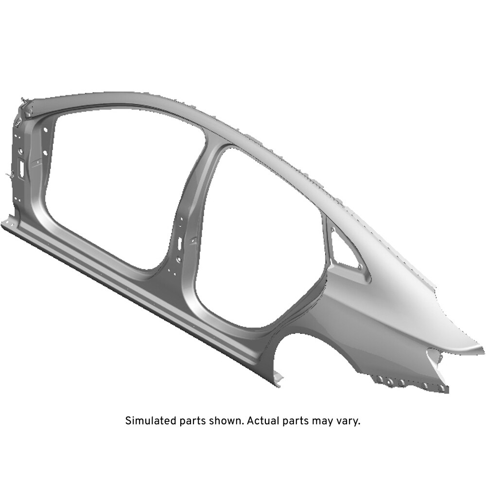 GM Genuine Parts Driver Side Outer Body Side Panel with Reinforcement, Plate, and Brackets