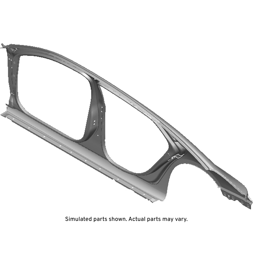 GM Genuine Parts Passenger Side Outer Body Side Panel with Reinforcement, Plate, and Brackets