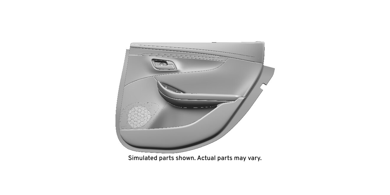 GM Genuine Parts Dark Titanium Rear Passenger Side Door Trim