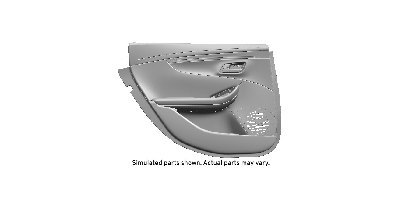 GM Genuine Parts Dark Titanium Rear Driver Side Door Trim
