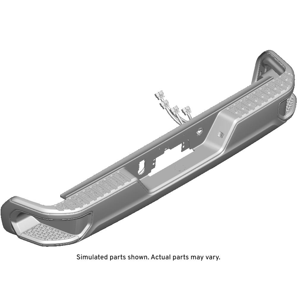 GM Genuine Parts Bright Chrome Rear Bumper Impact Bar