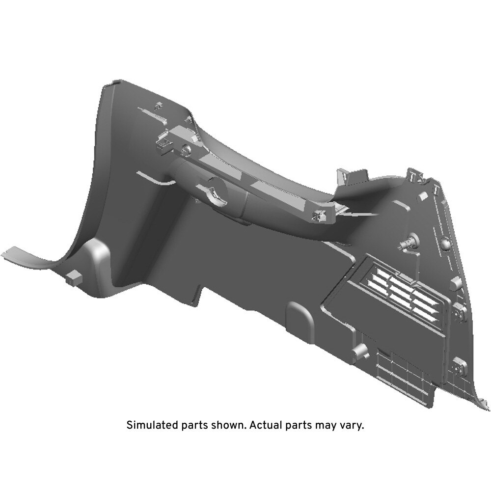GM Genuine Parts Dark Titanium Driver Side Quarter Lower Rear Trim Panel