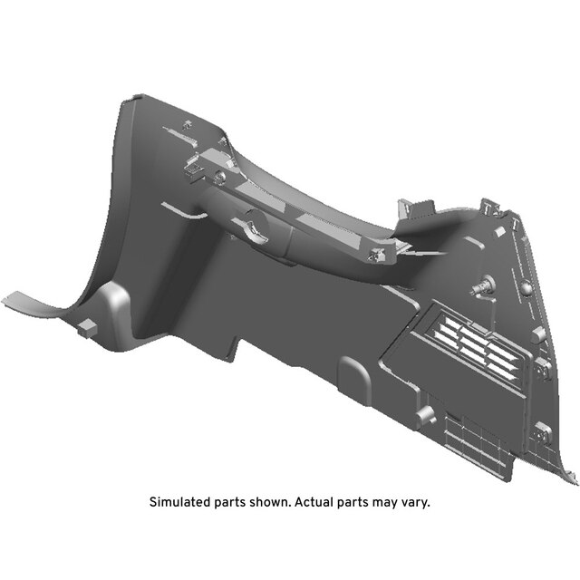 GM Genuine Parts Dark Titanium Driver Side Quarter Lower Rear Trim Panel