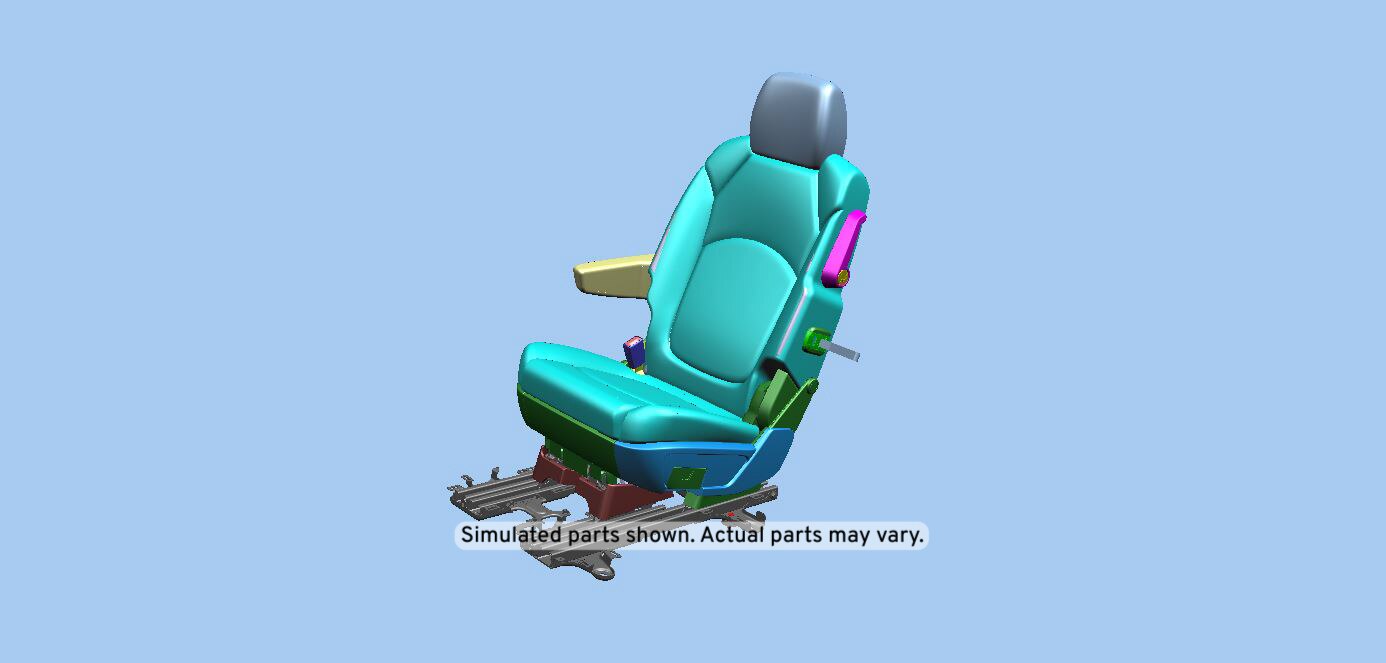 GM Genuine Parts Ebony Rear Driver Side Seat