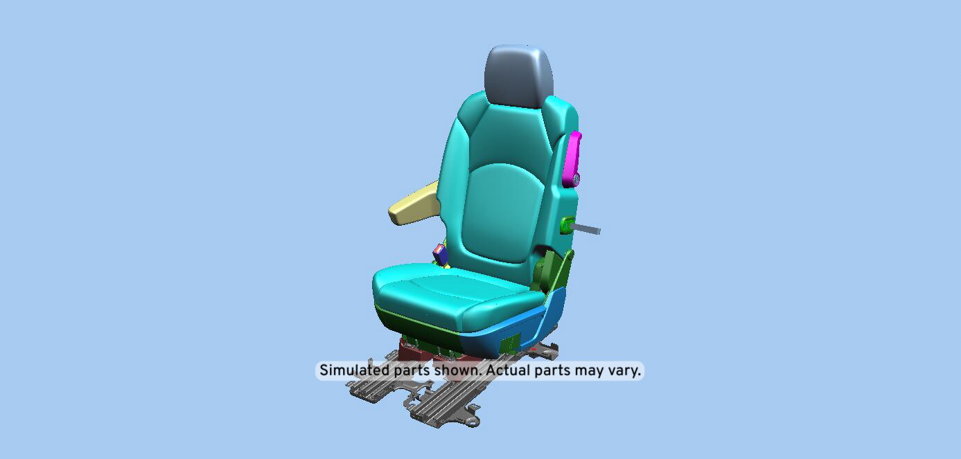 GM Genuine Parts Ebony Rear Driver Side Seat