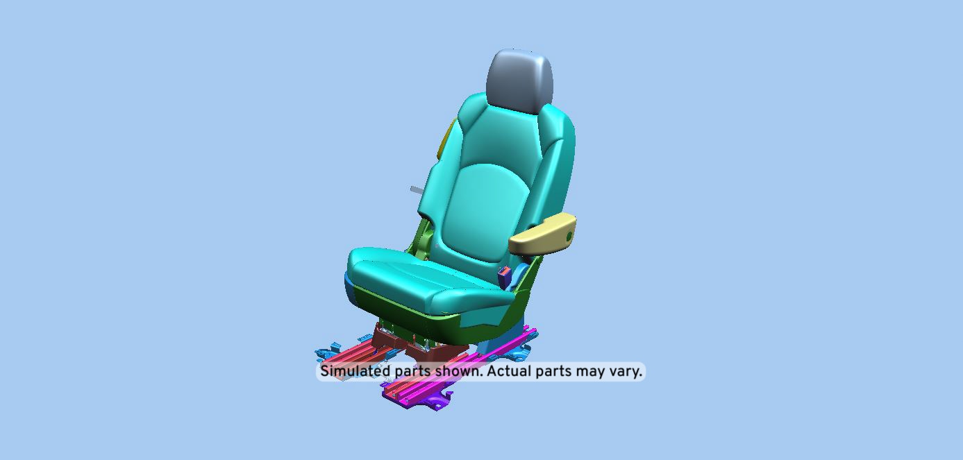 GM Genuine Parts Ebony Rear Passenger Side Seat