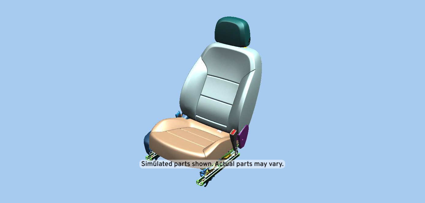 GM Genuine Parts Jet Black Passenger Seat