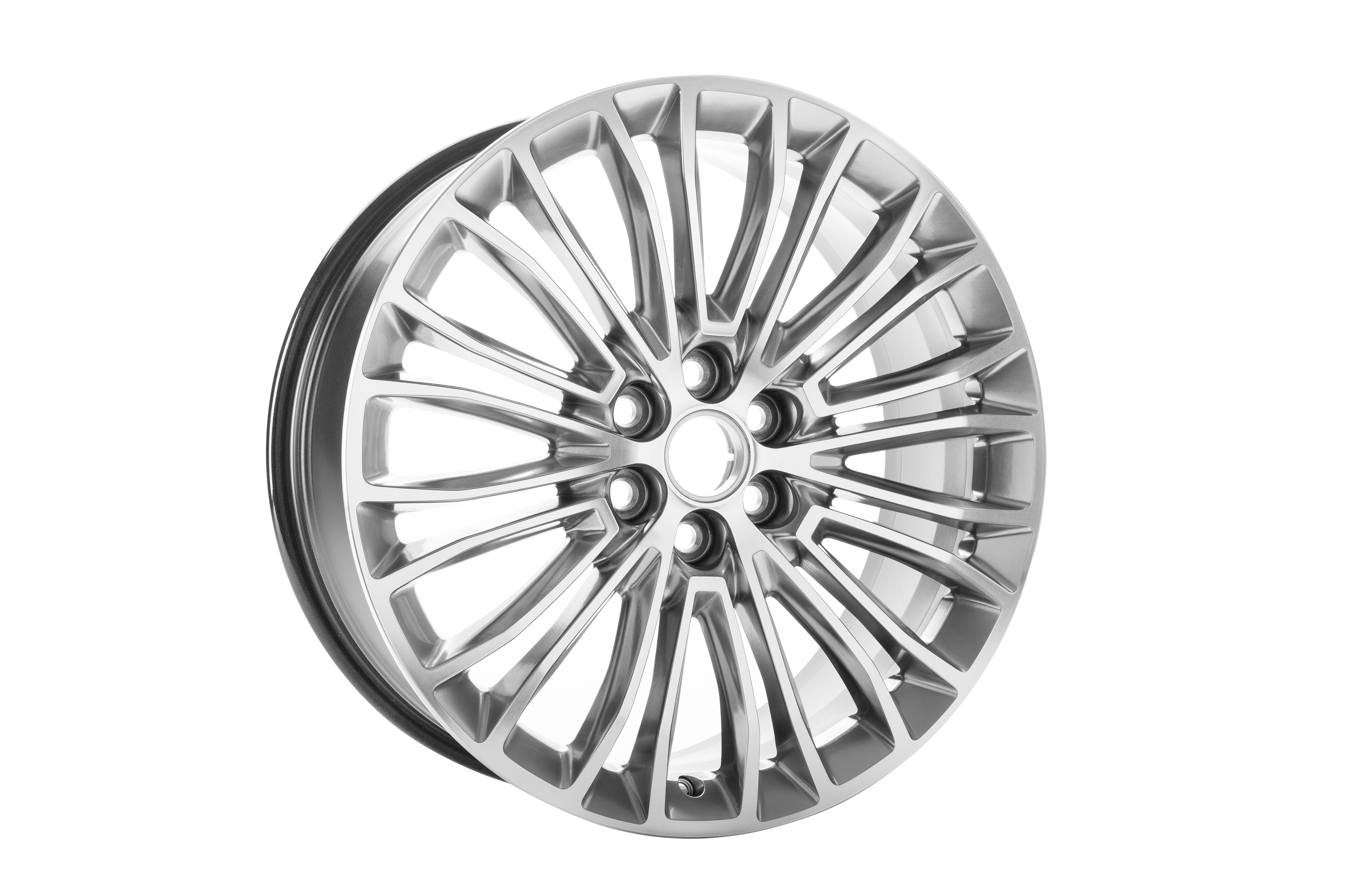Cadillac 20x8-Inch Aluminum 6-Split-Spoke Wheel in Nickel Pearl