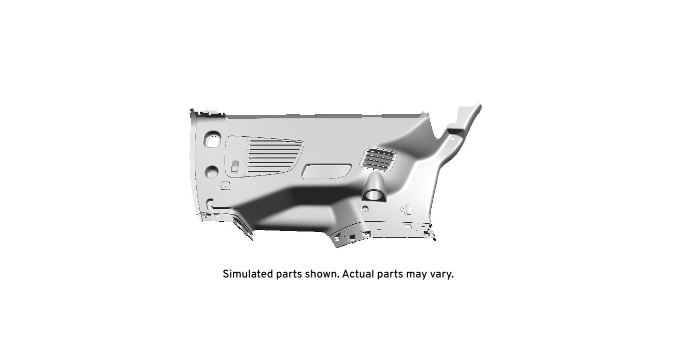 GM Genuine Parts Black Passenger Side Quarter Lower Rear Trim Panel