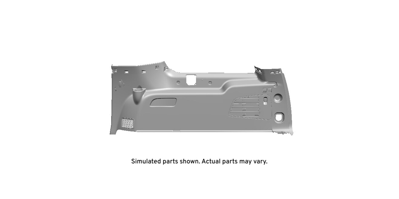 GM Genuine Parts Choccachino Passenger Side Quarter Lower Rear Trim Panel