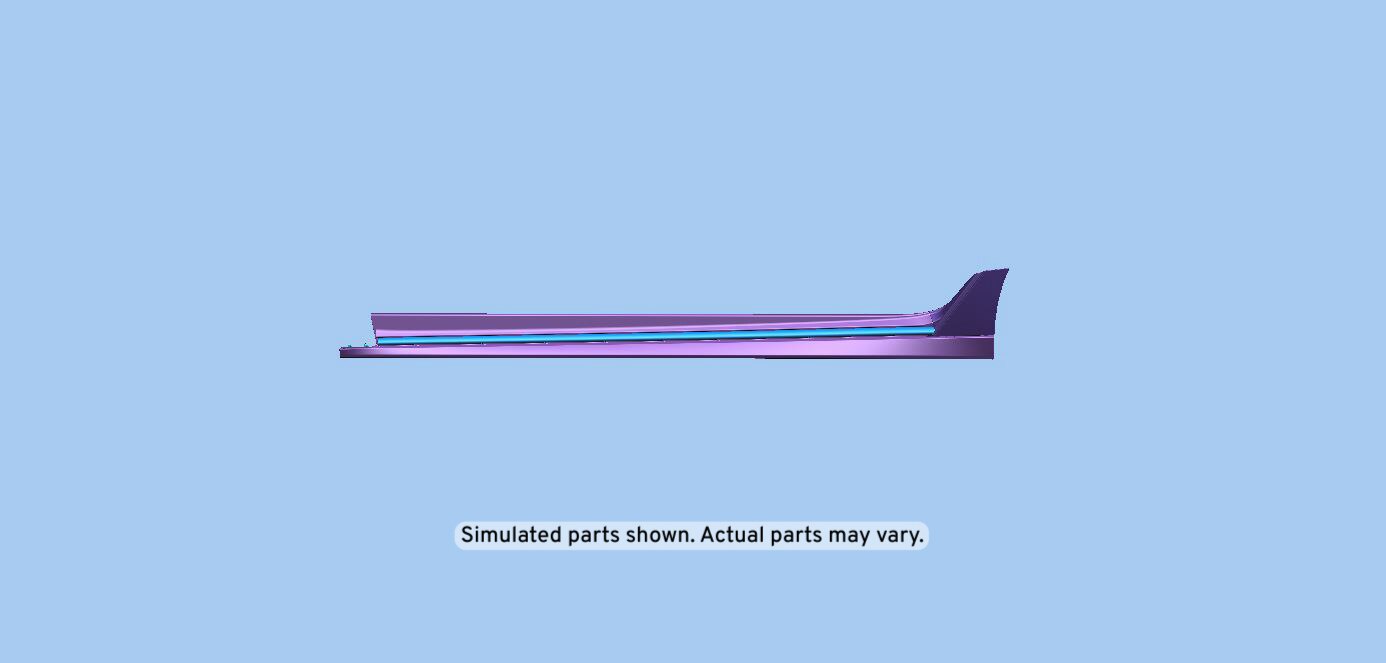 GM Genuine Parts Primed Driver Side Rocker Panel Molding