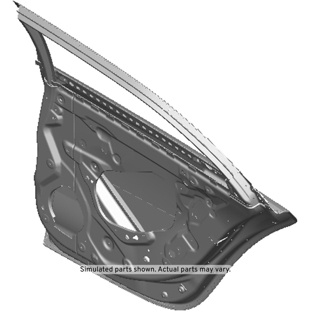 GM Genuine Parts Passenger Side Rear Door with Reinforcements, Deadener, Window Frame, Bar, and Bolts