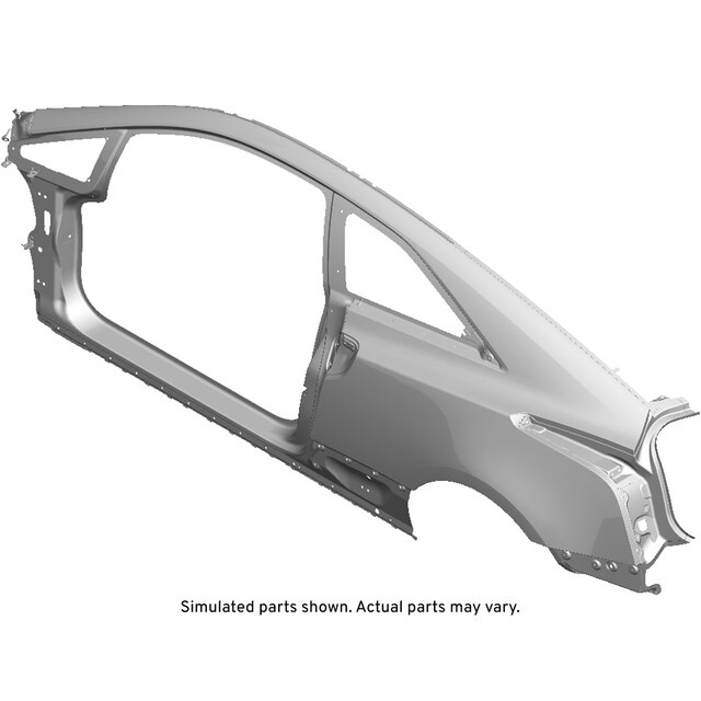 GM Genuine Parts Driver Side Outer Body Side Panel with Deadener, Gutter, Brackets, Studs, and Filler