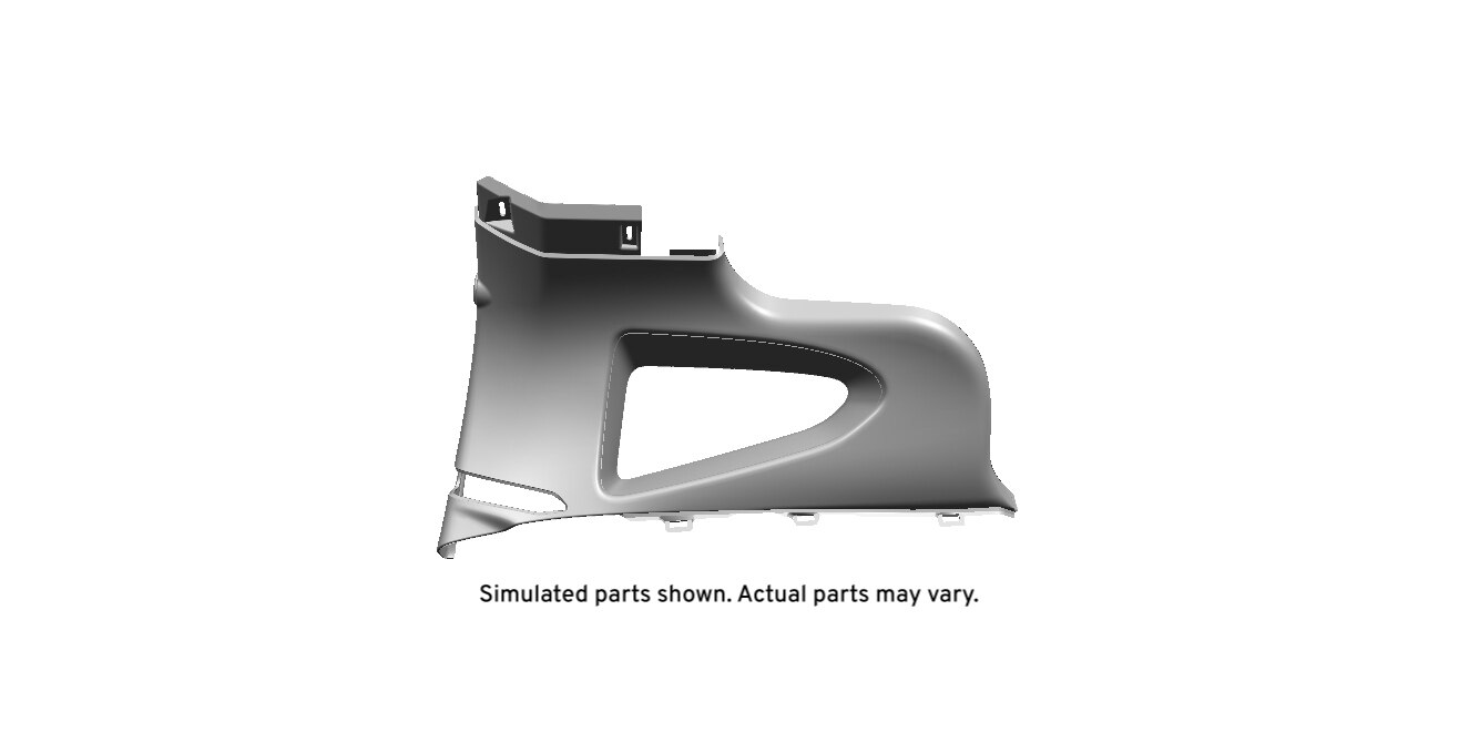 GM Genuine Parts Jet Black Passenger Side Quarter Window Trim Panel