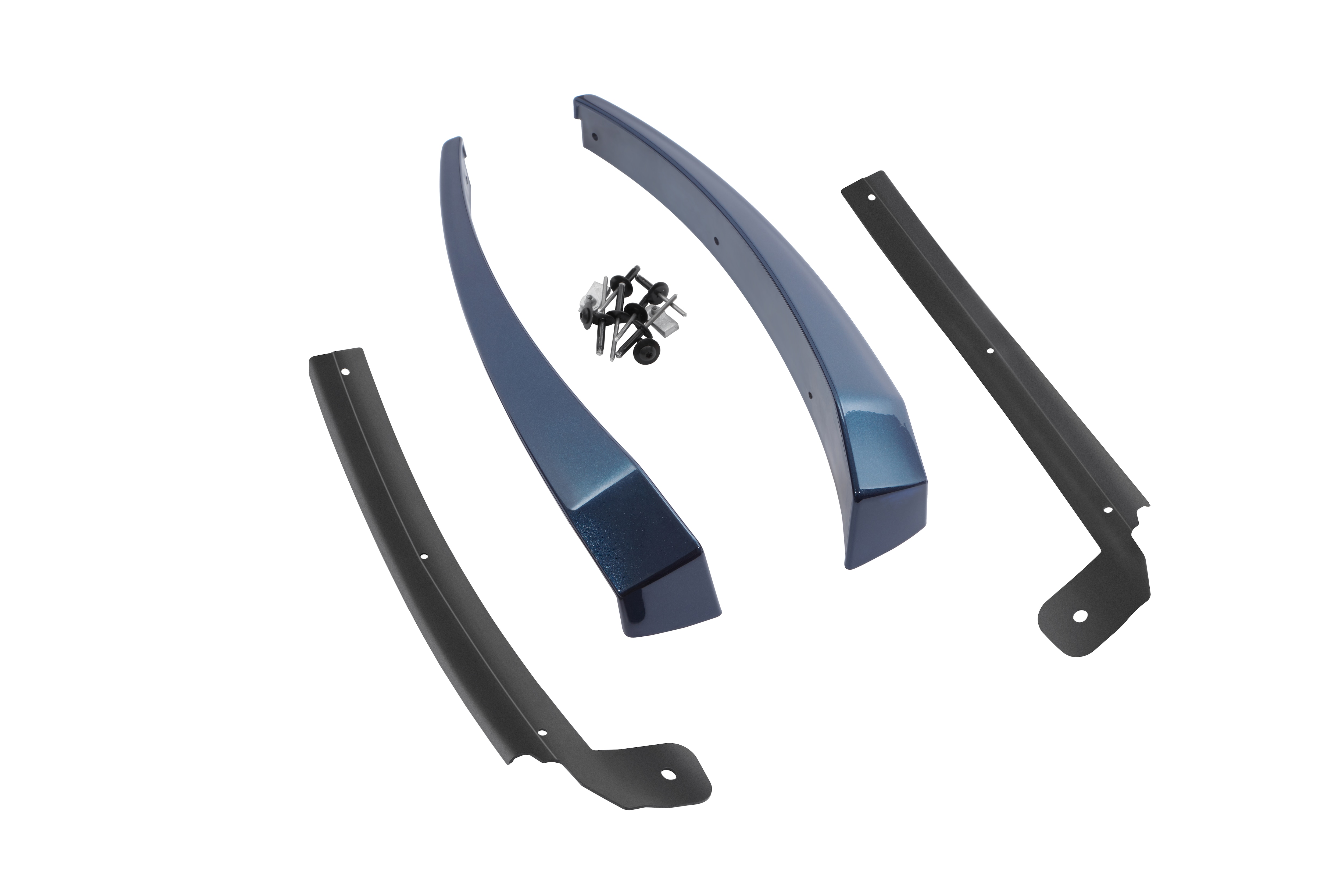Front Molded Splash Guards in Blue Velvet Metallic