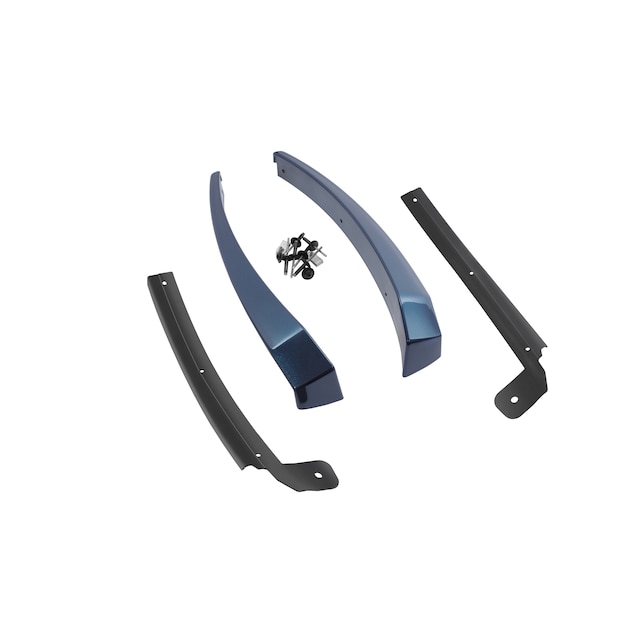 Front Molded Splash Guards in Blue Velvet Metallic