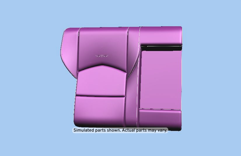 GM Genuine Parts Jet Black Rear Passenger Side Seat Back Cover