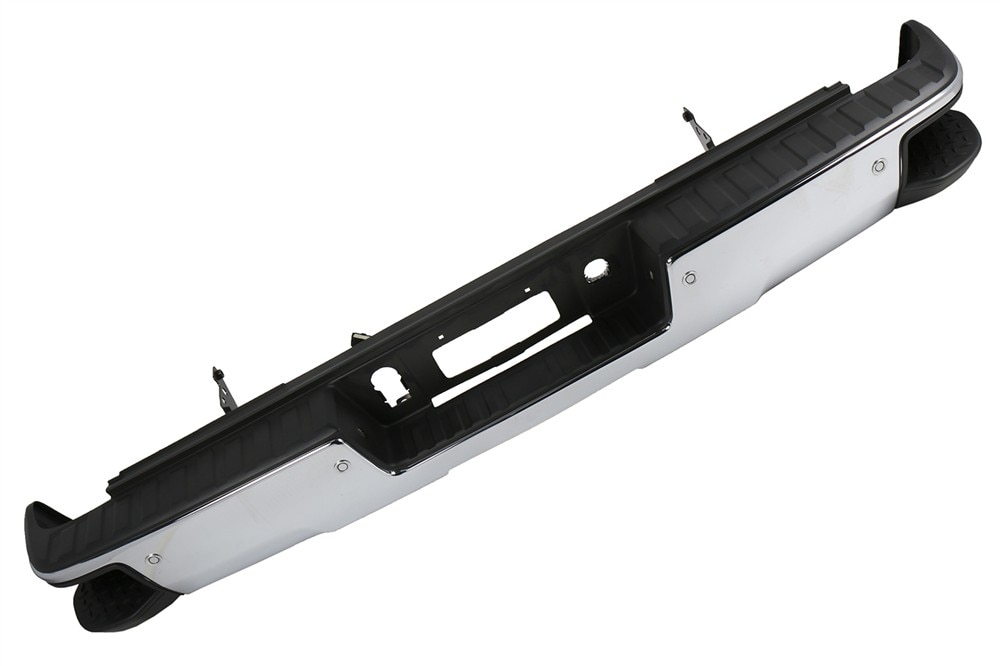 GM Genuine Parts Chrome Rear Bumper Kit with Step Pads, Sensors, Harness, Lamps, Brackets and Hardware