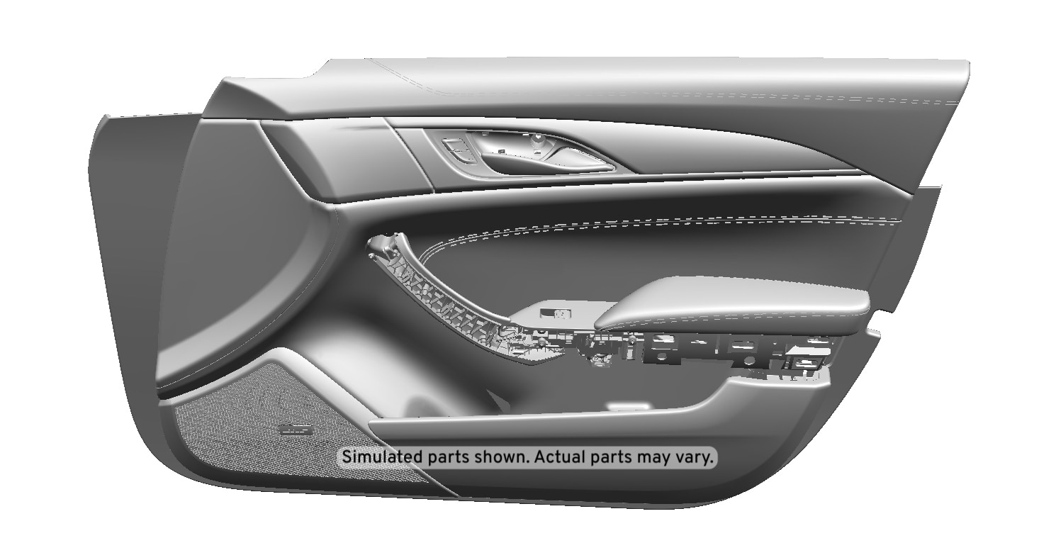 GM Genuine Parts Jet Black Front Passenger Side Door Trim