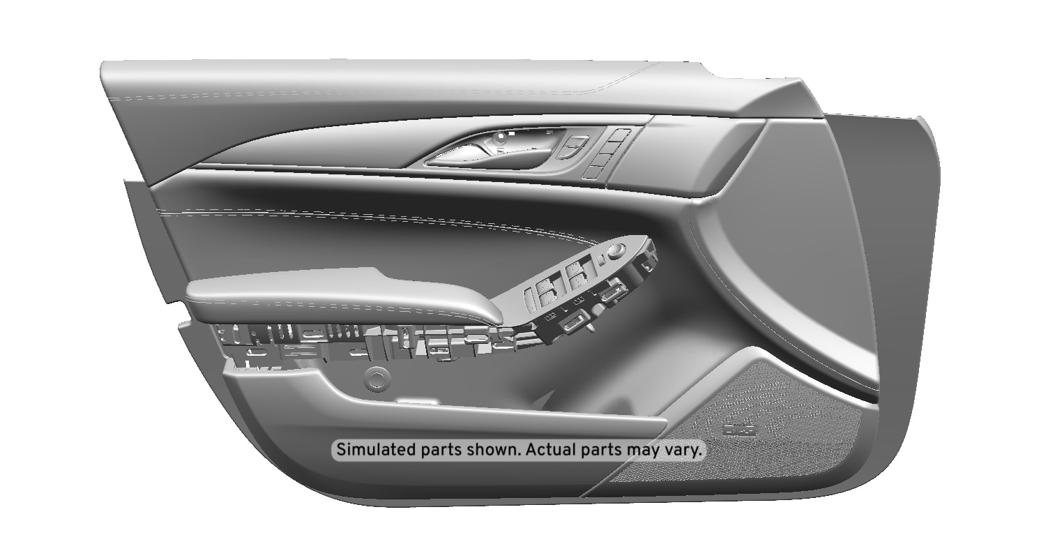 GM Genuine Parts Very Light Platinum Front Driver Side Door Trim