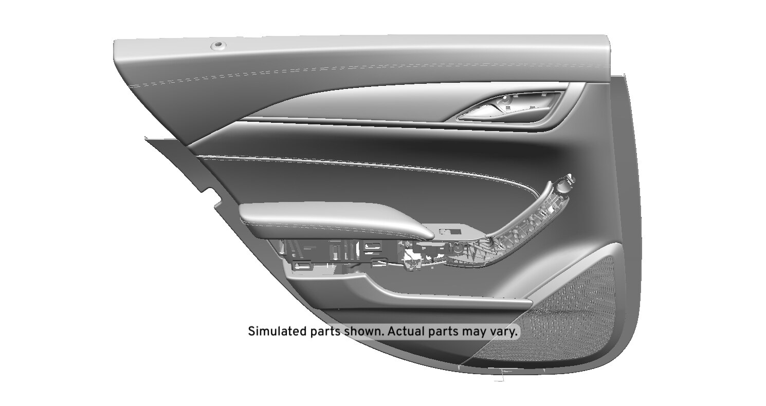 GM Genuine Parts Light Platinum Rear Driver Side Door Trim