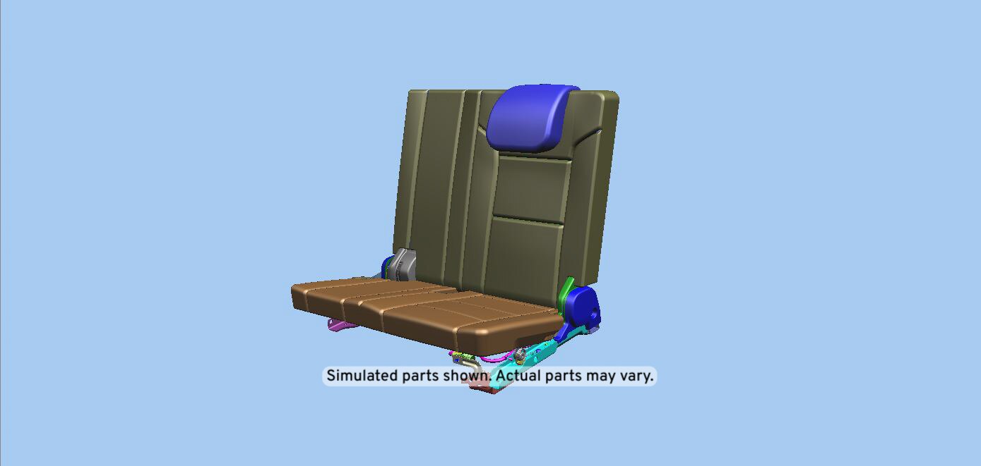 GM Genuine Parts Jet Black 3rd Row Driver Side Seat
