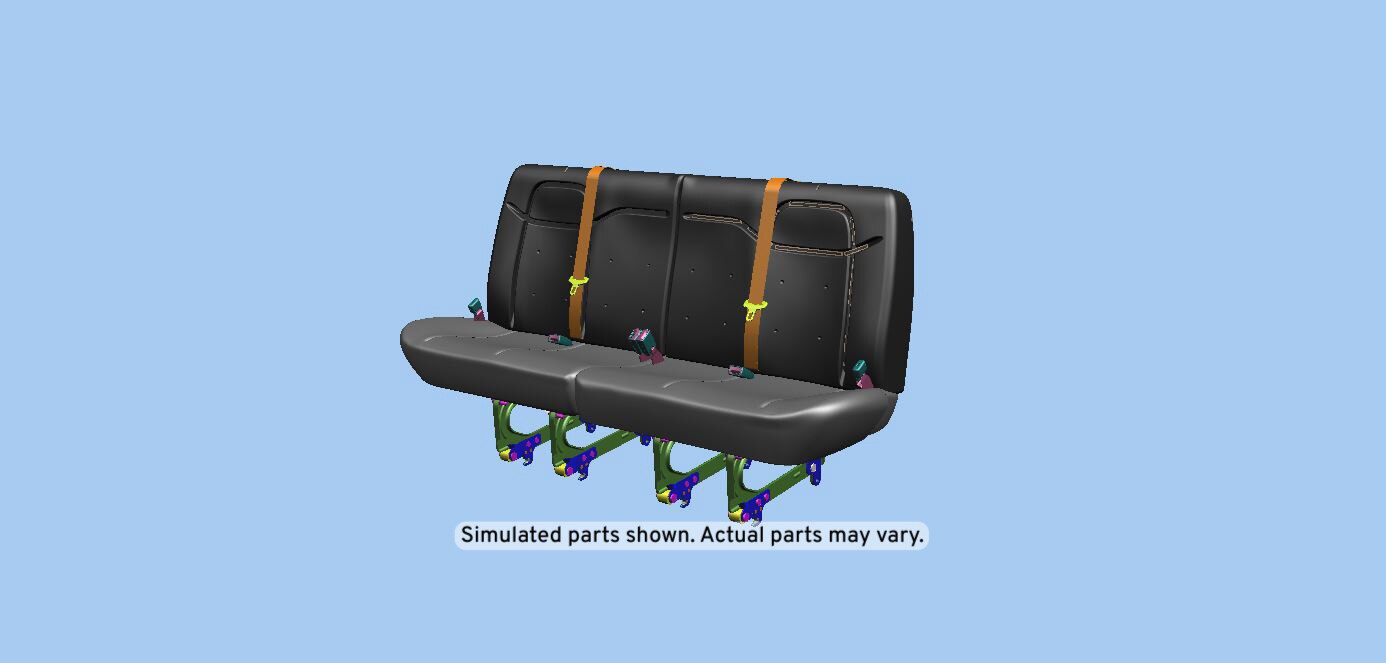 GM Genuine Parts Medium Dark Pewter II Rear Seat