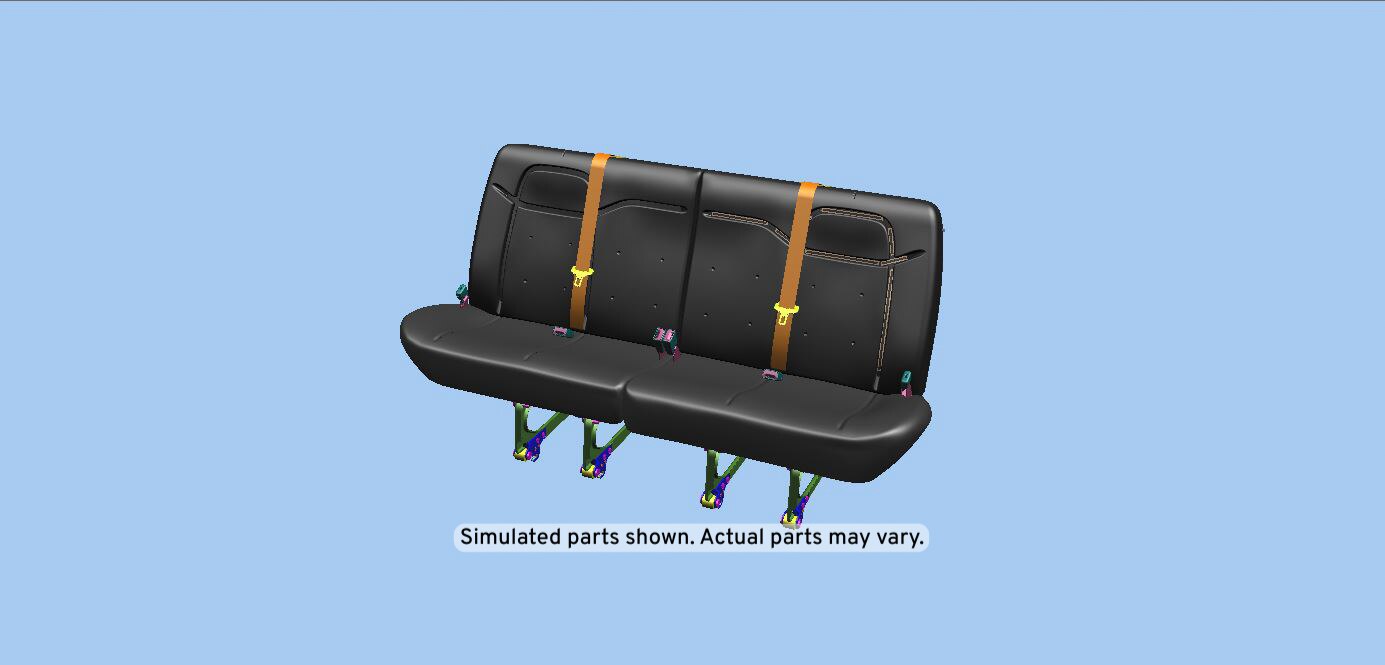 GM Genuine Parts Medium Dark Pewter II Rear Seat