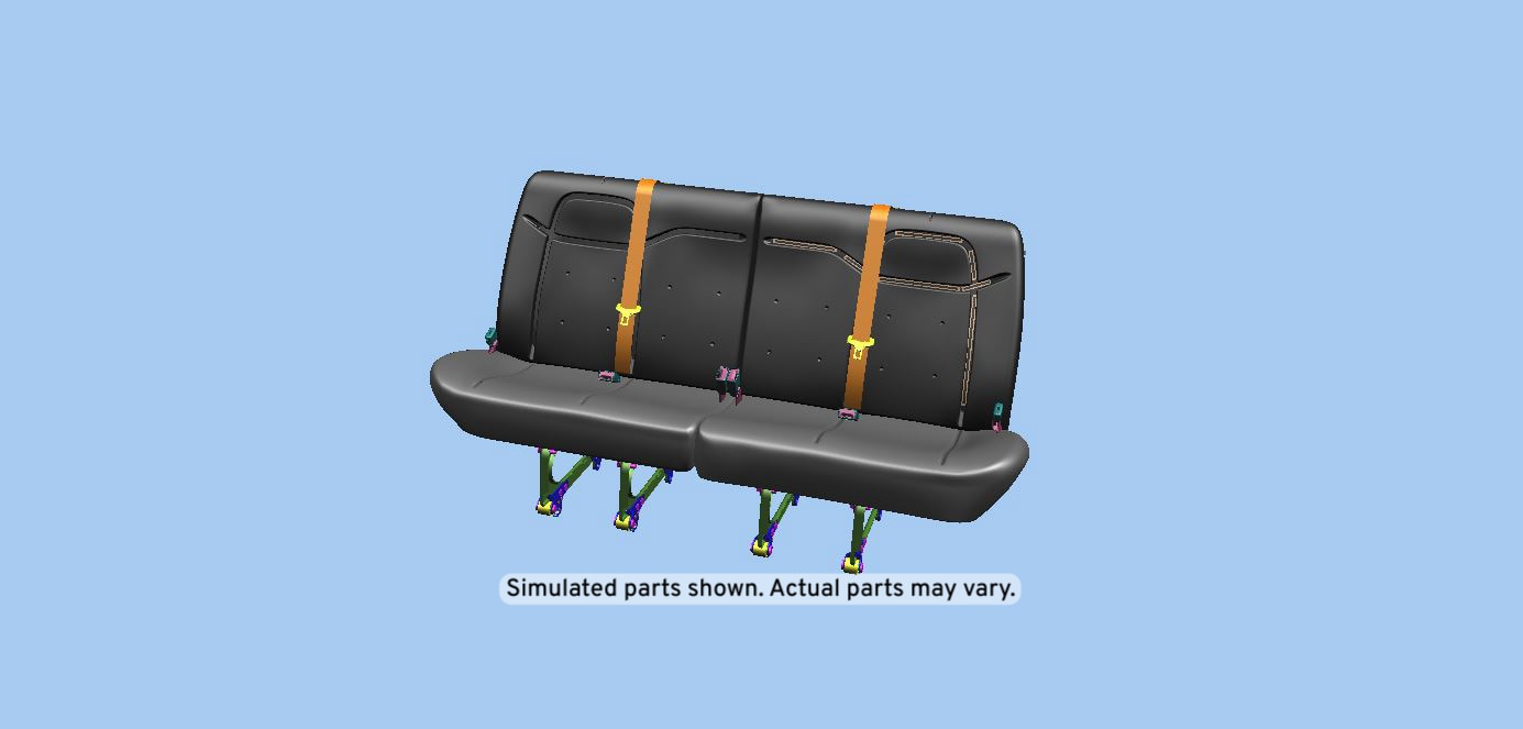 GM Genuine Parts Medium Dark Pewter 4th Row Seat