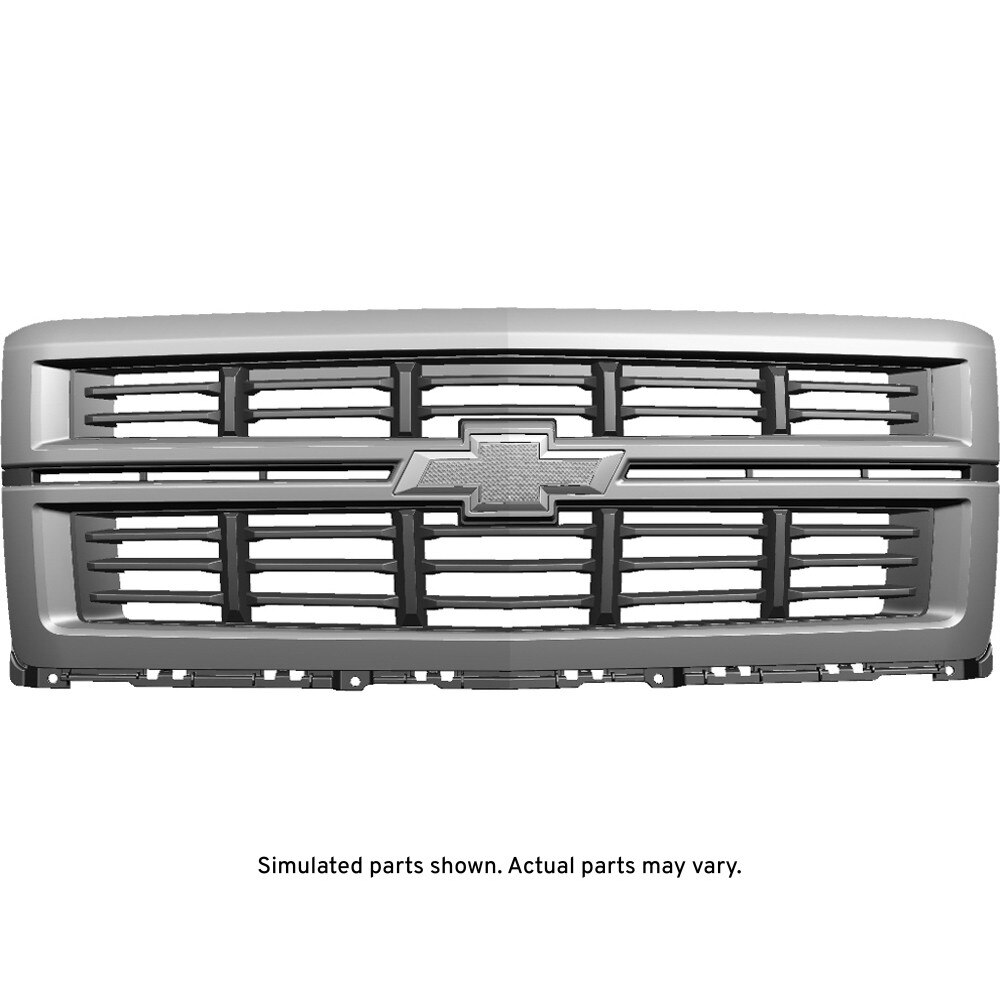 GM Genuine Parts White Diamond Front Grille with Bowtie Emblem, Retainer, Clips, Nuts, and Bolts