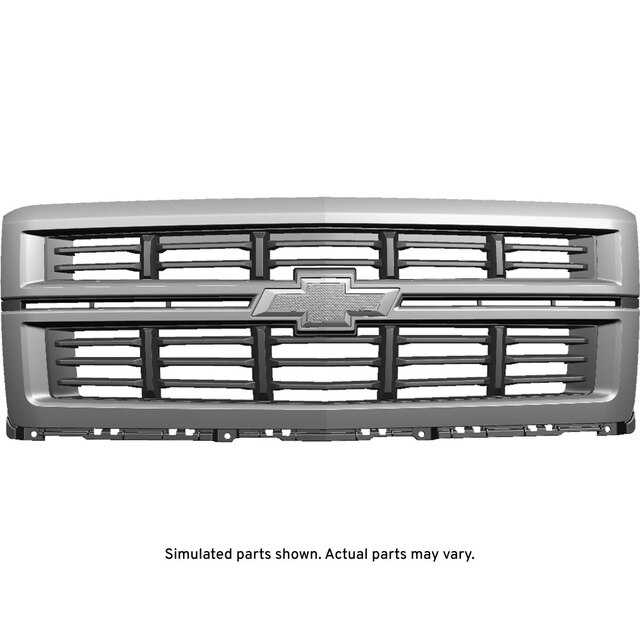 GM Genuine Parts White Diamond Front Grille with Bowtie Emblem, Retainer, Clips, Nuts, and Bolts