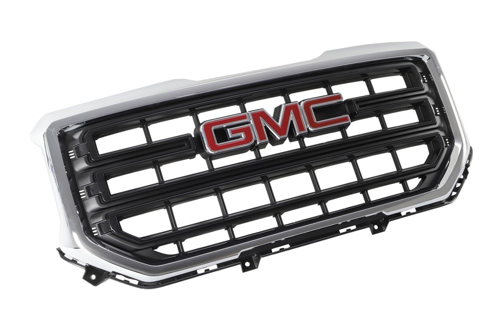 GM Genuine Parts Anthracite Front Grille with GMC Emblem, Bezel, Clips, Nuts, and Bolts