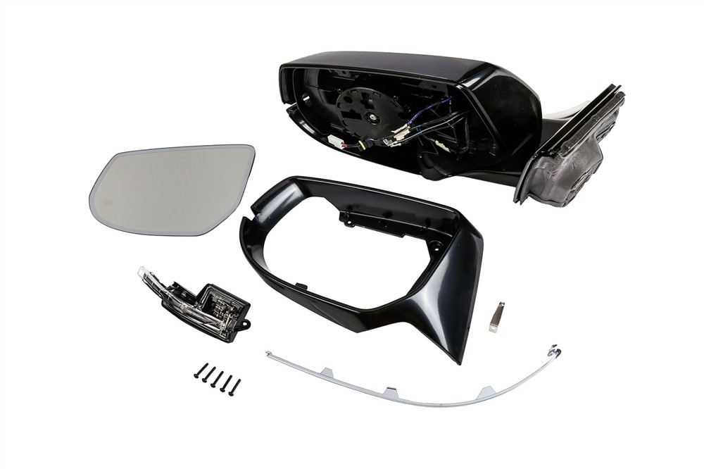 GM Genuine Parts Driver Side Door Mirror Kit with Molding, Cover, Bezel, and Bolts