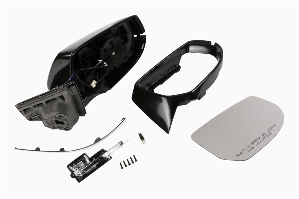 GM Genuine Parts Passenger Side Door Mirror Kit with Housing, Molding, Cover, Bezel, and Bolts