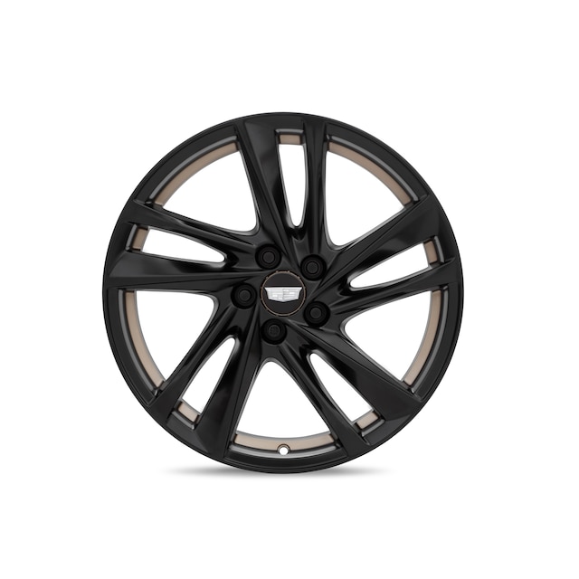 19 x 8-Inch 5-Split-Spoke Wheel Package in Black with Bronze Accents