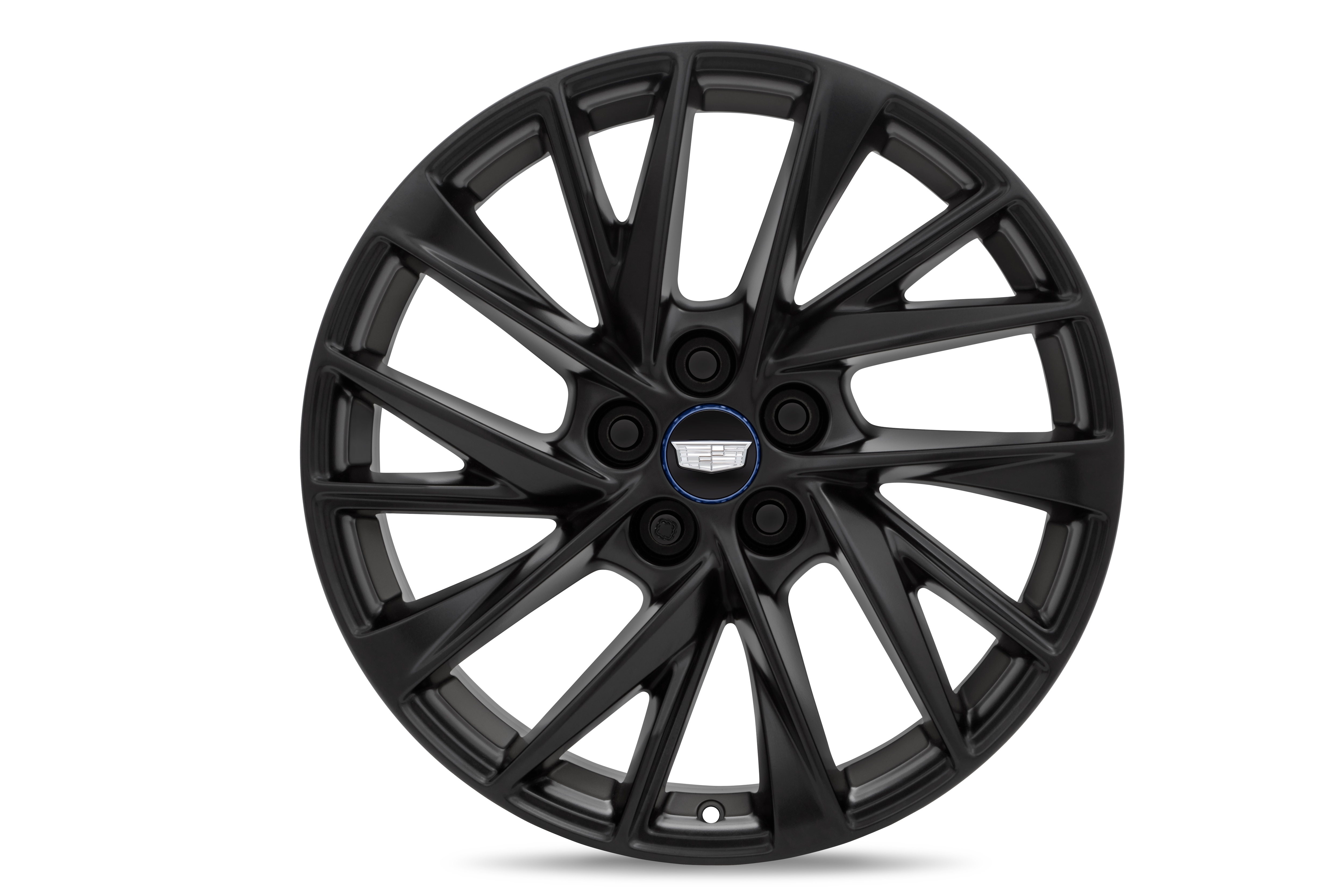 20x8.5-Inch 5-Split Spoke Wheel Package in Low Gloss Black