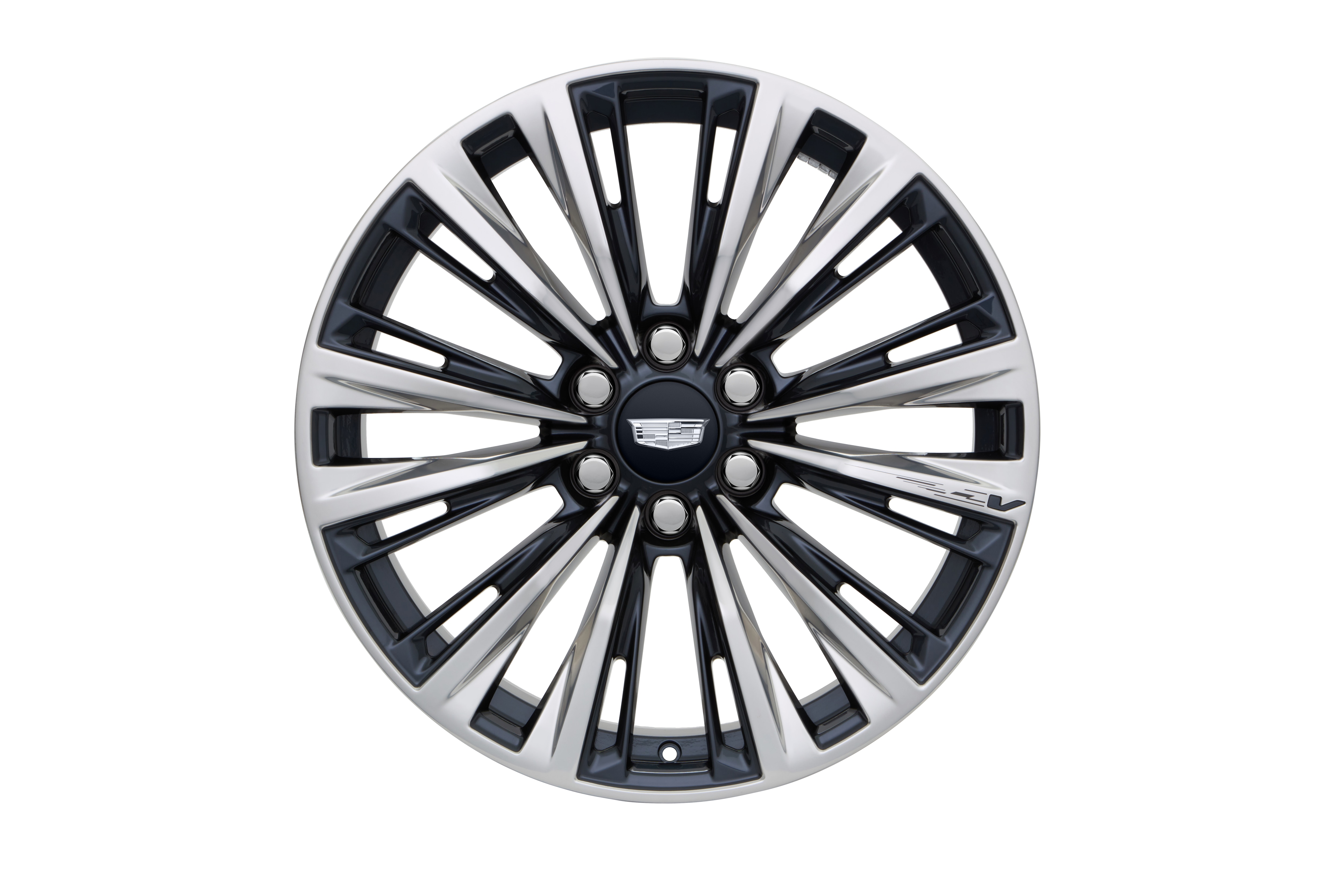 22x9-Inch Aluminum Multi-Spoke Wheel in Dark Android and Polished