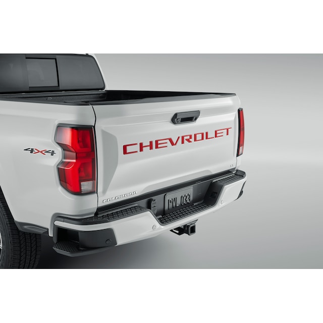 3-D Urethane CHEVROLET Insert Tailgate Lettering in Gloss Red by Nox-Lux™ - Associated Accessories