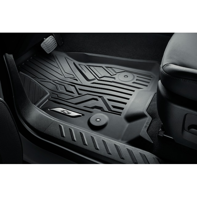 First-Row Premium All-Weather Floor Liners in Jet Black with Bowtie Logo